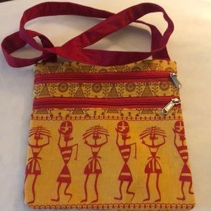 NWOT-Crossbody bag w/ tribal design. Unique! Boho!